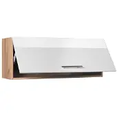 Vicco Hangkast Fame-Line, Wit Hoogglans/Goudkleurig Eiken, 100 cm