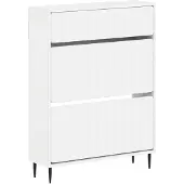 vidaXL Schoenenkast ZWOLLE 78 x 24 x 103 cm Bewerkt hout Wit