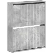 vidaXL Wandgemonteerde Schoenenkast ZWOLLE 71 x 17 x 86 cm Betongrijs