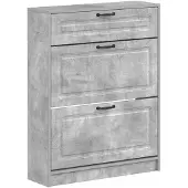 vidaXL Schoenenkast UTRECHT 78 x 24 x 100 cm Bewerkt hout Betongrijs