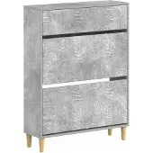 vidaXL Schoenenkast DELFT 78 x 24 x 103 cm Bewerkt hout Betongrijs