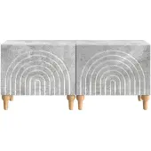 vidaXL TV-kast, betonkleur, houtvezel
