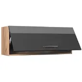 Vicco Hangkast Fame-Line, Antraciet Hoogglans/Goudkleurig Eiken, 100 cm
