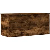 vidaXL Opbergbox 100x42x46 cm bewerkt hout gerookt eikenkleurig