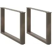 vidaXL Salontafelpoten 2 st U-vormig 70x(42-43) cm staal naturel