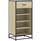 vidaXL Schoenenrek 48x38x97,5 cm bewerkt hout sonoma eikenkleurig