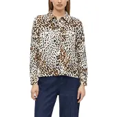 s.Oliver Blouse karamel / donkerbruin / wit