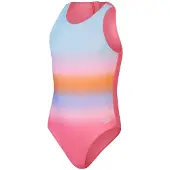 Speedo Hydrasuit met opdruk voor meisjes in Roze, blauw