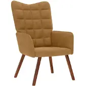 vidaXL Relaxstoel fluweel bruin