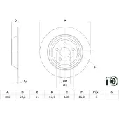 Bosch Remschijf 0 986 479 D47 achter, volledig, sterk gecarboniseerd, 1 Stuk