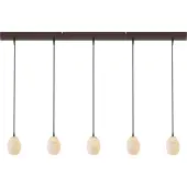 Masterlight Design hanglamp Alta 5-lichts cacao