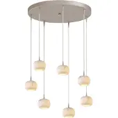 Masterlight Design hanglamp Alta 7-lichts beige terra
