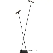 Lucide DUARTE – Vloerlamp – 2xG9 – grijs/ijzer, 28 cm, 163 cm