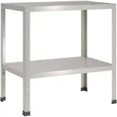 vidaXL Planttafel 80 x 50 x 80 cm Roestvrij staal zilver