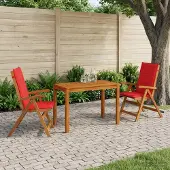 vidaXL Tuin Eettafel Set Naturel Massief Acacia Hout