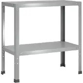 vidaXL Planttafel 80 x 40 x 80 cm Gegalvaniseerd staal zilver