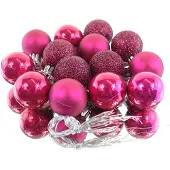 Kaemingk kerstballen festive pink breukvast Ø 3 cm kunststof 14-delig