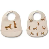 Liewood Tilda Siliconen Slab 2 Pack | Leopard Sandy