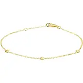 Marie-Celeste Armband Rondjes 1,2 mm 17 + 2 cm - Goud