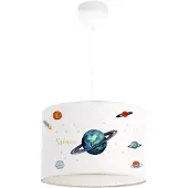 Lux.pro Kinder hanglamp Rugby wit met planetair motief