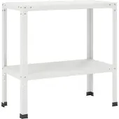 vidaXL Planttafel 60 x 40 x 80 cm Gepoedercoat staal Wit