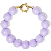 Yehwang Statement - Kralen Armband - Hars & Stainless Steel - - Lichtpaars