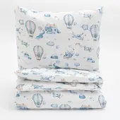 NEW BABY katoenen wiegset 90x120 cm blauw - Babydekbedset