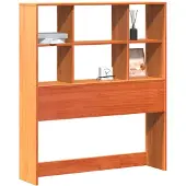 vidaXL Hoofdbord met opbergruimte 100 cm massief grenenhout wasbruin