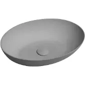 Sapho Formigo betonnen opbouwwastafel 60x40cm mat grijs