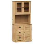 vidaXL Hoge kast VIGO 78x40x175 cm massief grenenhout
