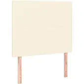 vidaXL Hoofdbord crème 80x5x118/128 cm kunstleer