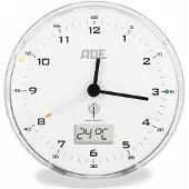 ADE Digitale Alarmklok Wit Fluisterstil - Radiogestuurd - Incl. 1x Aaa