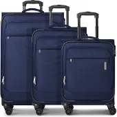 Travelite Priego 4 wielen Kofferset 3-delig blauw