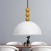 Bamyum Lipeo hanglamp, industriële Modern stijl, Ø26 cm, wit metalen lamp