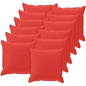 vidaXL Kussensloop 12 st HOUTEN Rood 45 x 45 cm Polyester