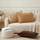 vidaXL Kussensloop 6 st HOUTEN Crèmekleurig 50 x 70 cm