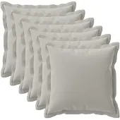 vidaXL Kussensloop 6 st HOUTEN Grijs 70 x 70 cm Polyester
