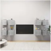 vidaXL Tv-wandmeubelen 8 st 30,5x30x30 cm betongrijs