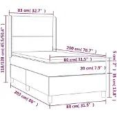 vidaXL Boxspring met matras kunstleer zwart 80x200 cm