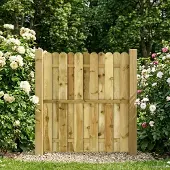 vidaXL Tuinpoort 100 x 125 cm Massief grenenhout Groen