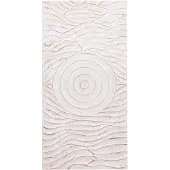 Ptmd Jazel OffWhite MDF Wallpanel Circle Wave Pattern S