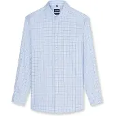 Olymp Luxor Overhemd Multicheck Blauw | Lichtblauw | Maat 42