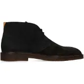 Manfield Zwarte suède desertboots | Maat 44