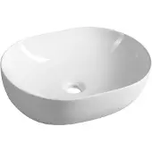 Aqualine Soju keramische opbouwwastafel 49x36cm wit