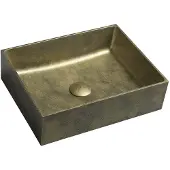 Sapho Formigo betonnen opbouwwastafel 47,5x36,5cm mat goud