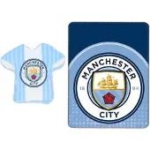 Manchester City slaapkamerset; kussen en fleece deken