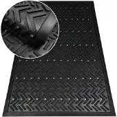 Nestor Merkloze Rubberen Buitenmat 60x90 cm - Antislip & Waterafvoerend