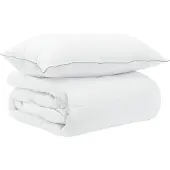 vidaXL Dekbedset 2 st 135 x 200 cm Winter Bamboe Wit