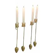 Loberon Kaarsenhouder set van 4 Norélie