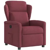 vidaXL Fauteuil verstelbaar stof wijnrood